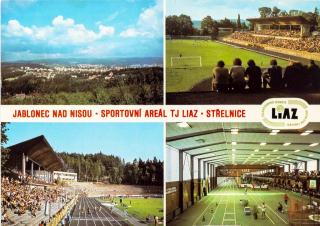 Pohlednice stadion, Jablonec n. Nisou, TJ Liaz Střelnice