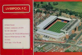 Pohlednice Stadion, Liverpool FC, Anfield Road, red