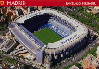 Pohlednice stadión, Madrid, Santiago Bernabeu