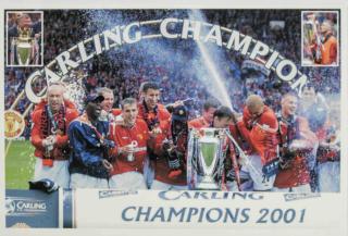 Pohlednice Stadion, Manchester United. Carling Champions, 2001