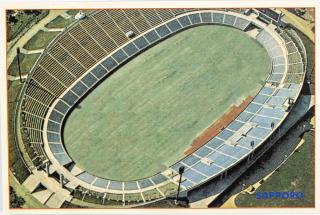 Pohlednice stadion, Sapporo Japan, Makomanal Stadium