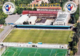 Pohlednice stadion, SK Rakovník, 100 let
