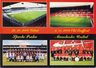 Pohlednice , stadion Sparta, UEFA CHL, Manchester Un., 2004 (2)