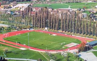 Pohlednice stadion, Sportplatz Muhleyey, VISP, Suisse
