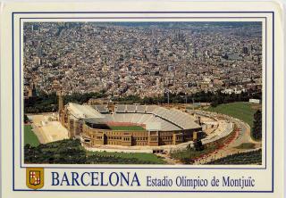 Pohlednice stadion VF, Estadio Olympico de Montjuic, Barcelona 1992