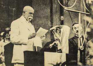 Pohlednice - T.G.M při sjezdu Legionářů 1928