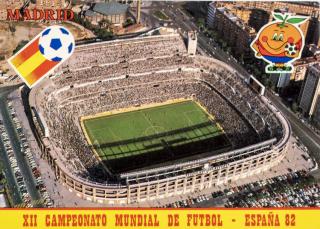 Pohlednice XII Campeonato Mundial de futbol, Espana, Madrid,  82