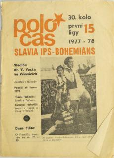 Poločas Slavia IPS vs. Bohemians Praha, 1977 78