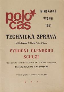 POLOČAS SLAVIA - mimořádné vydání 1981 II