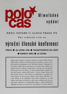 POLOČAS SLAVIA - mimořádné vydání 1985