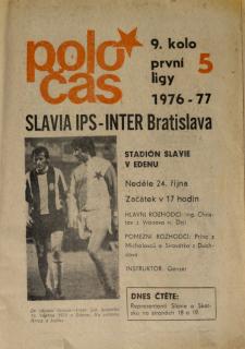 POLOČAS SLAVIA Praha IPS  vs. INTER Bratislava 1976 77