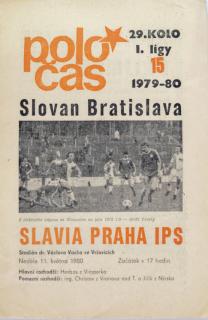 Poločas, Slavia Praha IPS   vs. Slovan Bratislava 1979-80