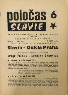 POLOČAS SLAVIA Praha vs. Dukla Praha, 1965