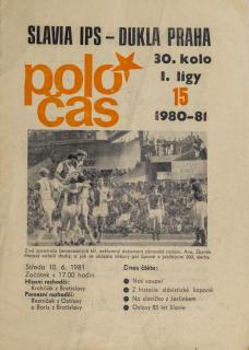 Poločas Slavia Praha vs. Dukla Praha, 1980/1981