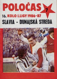 Poločas Slavia Praha vs. Dunajská Streda 1986 87