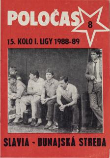 POLOČAS SLAVIA Praha vs. Dunajská Streda 1988 89