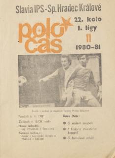Poločas Slavia Praha vs. Hradec Králové 1980 81 ( 11 )