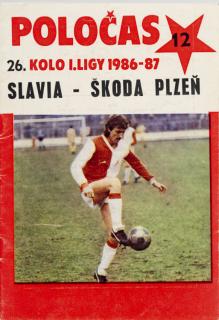 POLOČAS SLAVIA Praha vs. Škoda Plzeň, 1986-87