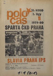 POLOČAS SLAVIA - SPARTA, 1979/1980