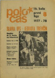 Poločas Slavia - Trenčín, 1977-78