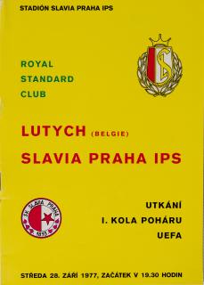 POLOČAS SLAVIA  vs. LUTYCH, UEFA, 1977