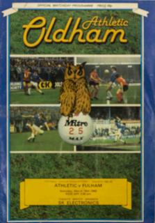 Program Athletic v Fulham, 1983