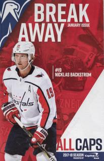 Program Break Away, January Issue, Washington capitals, 2018