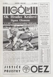 Program Černobílý gól, Sk Hradec Králové v. Sigma Olomouc, 1997