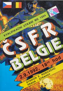 Program  ČSFR vs. Belgie, 1992