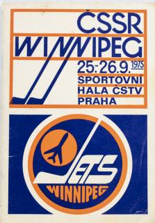 Program  ČSSR vs. Winnipeg Jets, 1975