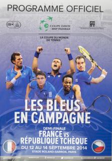 Program, Davis Cup , France v. Rébublique Tchéque, 2014