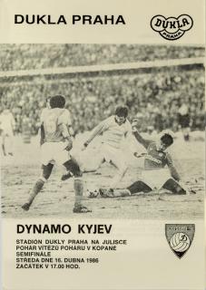 Program Dukla v.Dynamo Kyjev, 1986