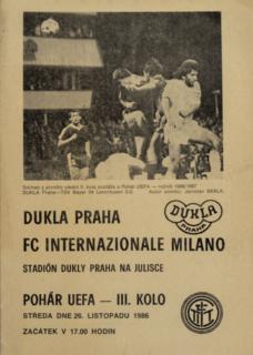 Program Dukla v. FC Internazionale Milano, 1986