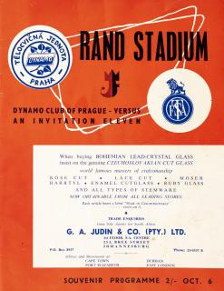 Program Dynamo club of Prague v. An Invitation Eleven,  1956