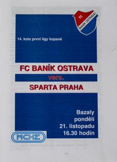 Program  FC Banik Ostrava vs. AC Sparta Praha, ????