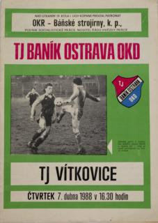 Program  FC Baník Ostrava vs. TJ Vítkovice , 1988