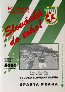 Program -FC JOKO Slovácká Slavia v. Sparta Praha, 1995