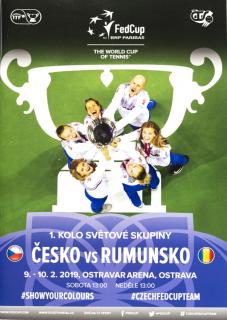 Program, Fed Cup , Česká republika v. Rumunsko, 2019