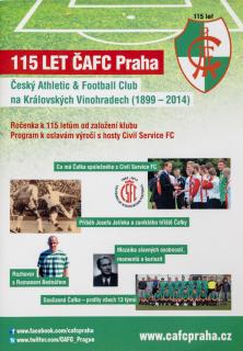 Program fotbal , 115 let ČAFC Praha, 2014