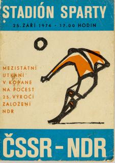 Program fotbal, ČSSR v. NDR, 1974