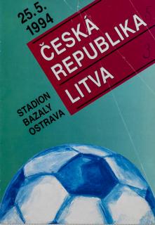 Program fotbal ČSSR  vs. Litva 1994