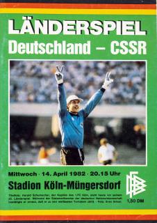 Program fotbal, Deutscheland v. CSSR, 1982