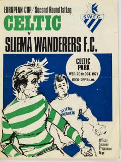 Program fotbal, EC, Celtic v. Sliema Wanderers FC, 1971