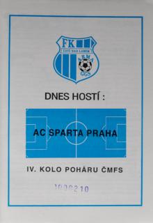 Program fotbal, FK Ústí nad Labem  vs. AC Sparta Praha, 1993/94