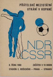 Program fotbal,  NDR v. ČSSR, 1980