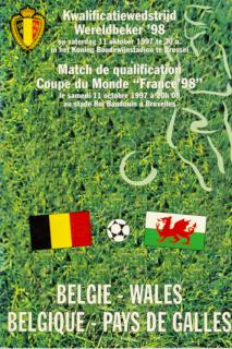 Program fotbal, Q Wereldbaker 98, Belgie v. Wales, 1997