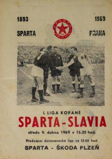 Program fotbal, Sparta v. Slavia, 1969