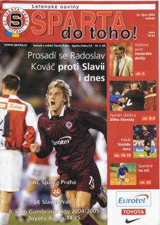 Program fotbal, Sparta v. Slavia, 2004