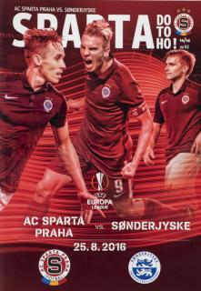 Program fotbal, UEFA, Sparta v. Sonderjyske, 2016