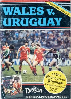 Program , fotbal, Wales v. Uruguay, 1986